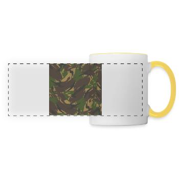 Camouflage hollandais - Mug panoramique contrasté et blanc - blanc/jaune - Devant