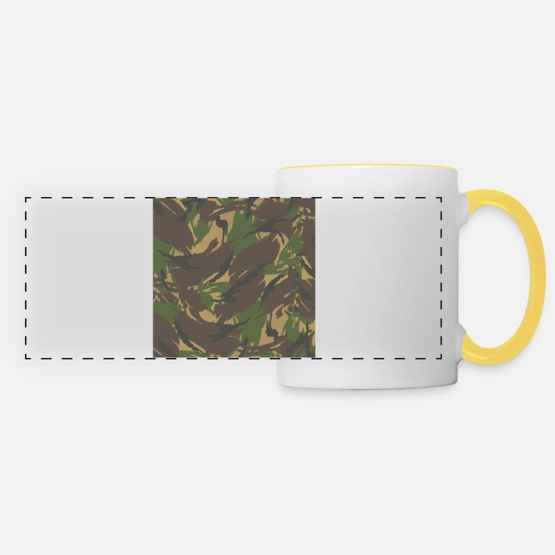 Dutch camouflage - Panoramic Mug - white/yellow