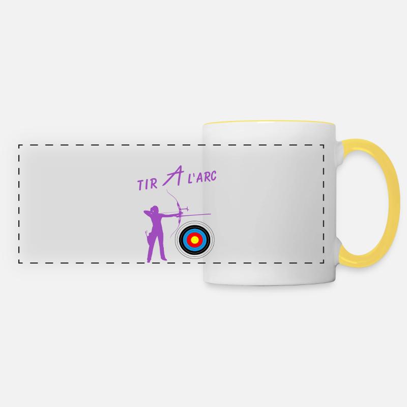 Archery - Panoramic Mug - white/yellow