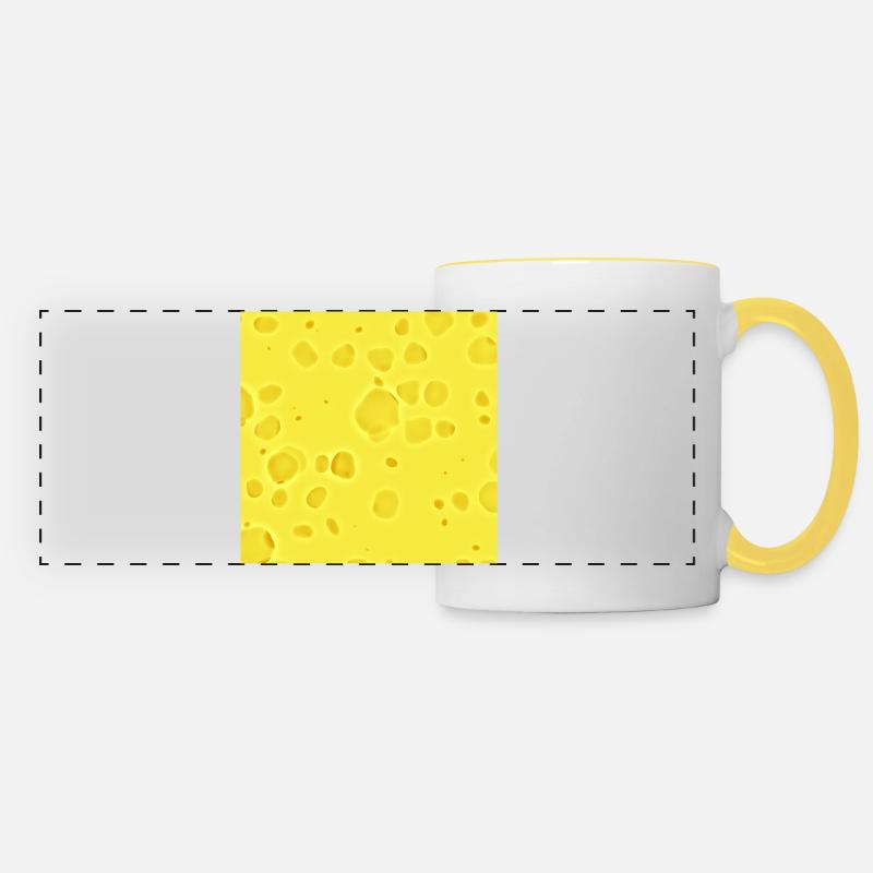 Cheese (sample) - Panoramic Mug - white/yellow