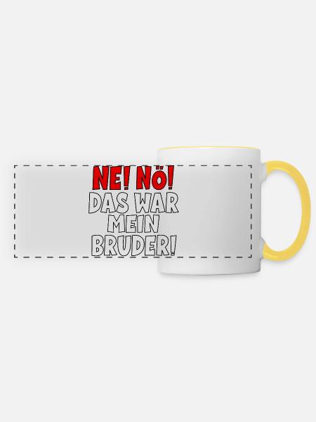 SCHULD BRUDER - Panoramatasse - Weiß/Gelb