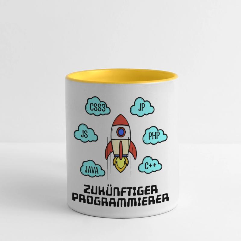 Développeur de code CSS Programmeur C++ Java Php Mug panoramique contrasté et blanc