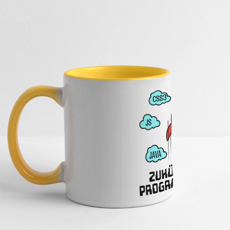 Développeur de code CSS Programmeur C++ Java Php Mug panoramique contrasté et blanc