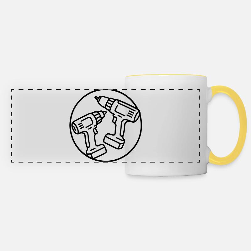 Visseuses - Mug panoramique contrasté et blanc - blanc/jaune