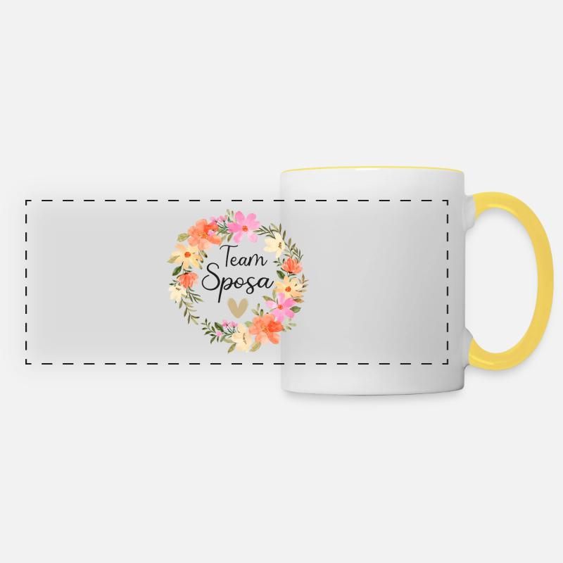 Team_Sposa - Panoramic Mug - white/yellow