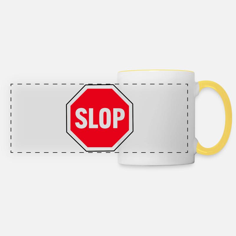 STOP the SLOP - Panoramic Mug - white/yellow