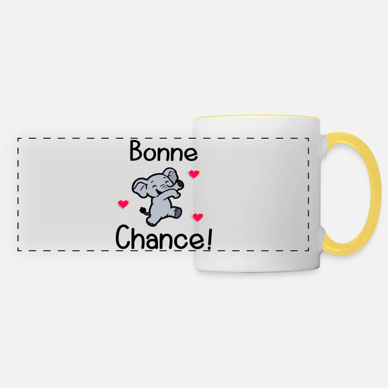 Elephant Achievement - Panoramic Mug - white/yellow