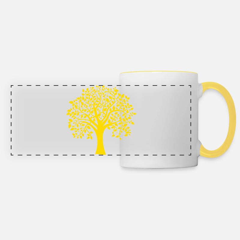 Icon Orange Jumbo Tree Print Silhouette - Panoramatasse - Weiß/Gelb