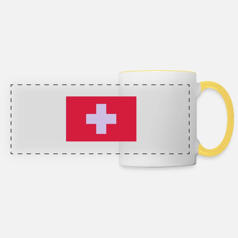 dr_suisse - Panoramatasse - Weiß/Gelb