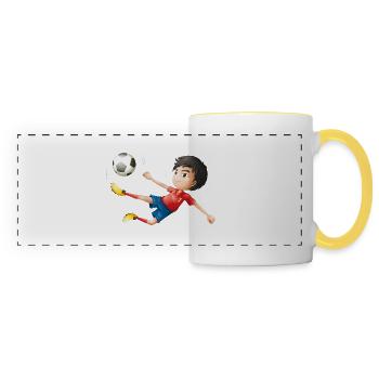 Soccer - Panoramatasse - Weiß/Gelb - Vorne