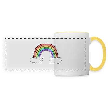 Lighter than the rainbow - Panoramic Mug - white/yellow - Front