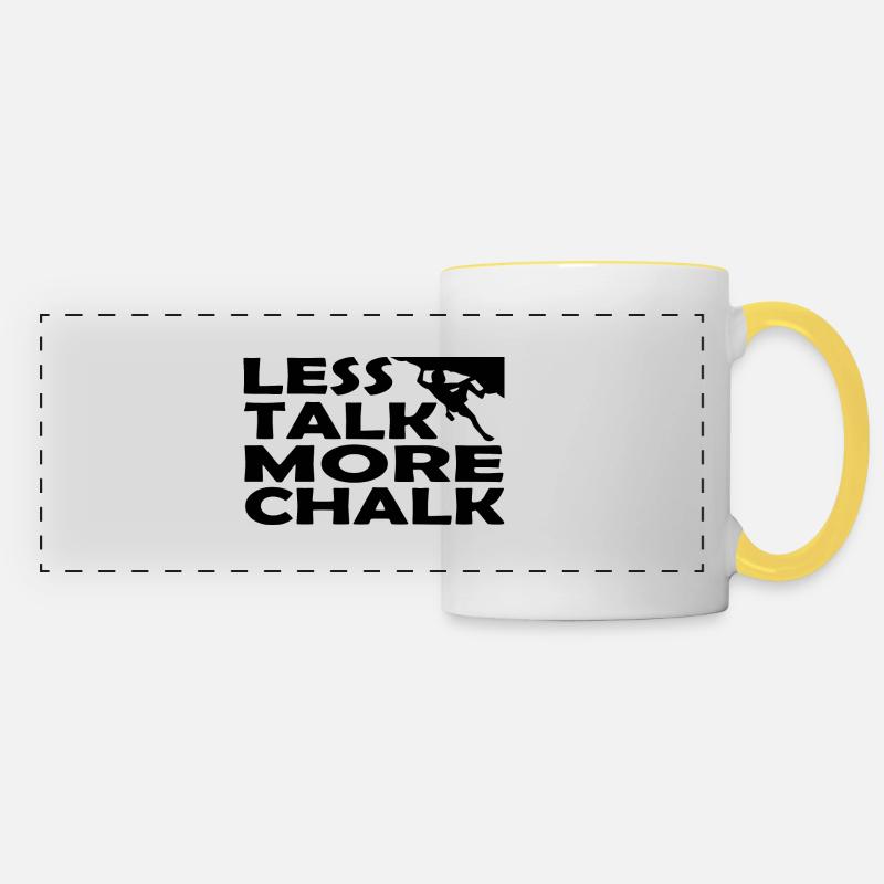 climbing - Panoramic Mug - white/yellow