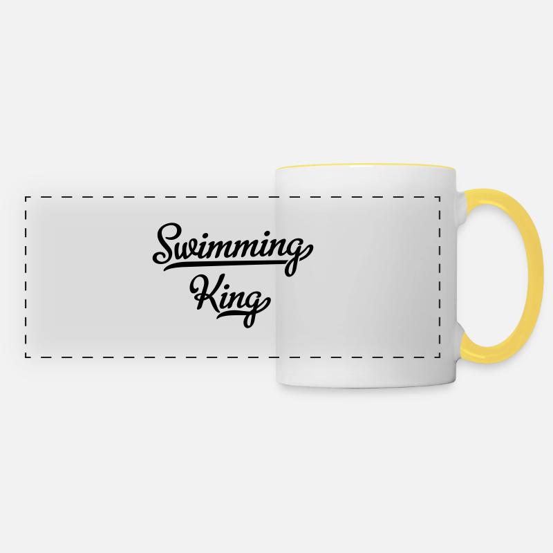 Swim - Panoramic Mug - white/yellow