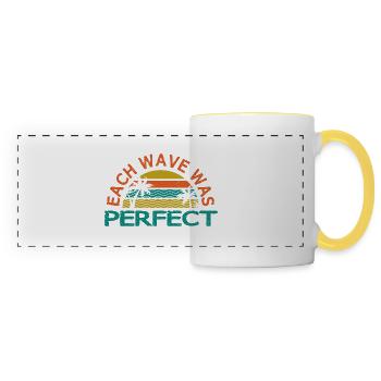 EACH WAVE WAS PERFECT - Panoramic Mug - white/yellow - Front
