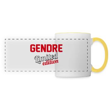 GENDRE LIMITED EDITION - Mug panoramique contrasté et blanc - blanc/jaune - Devant