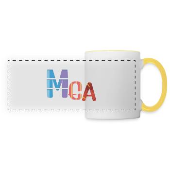 Mea name pastel text colorful - Panoramatasse - Weiß/Gelb - Vorne