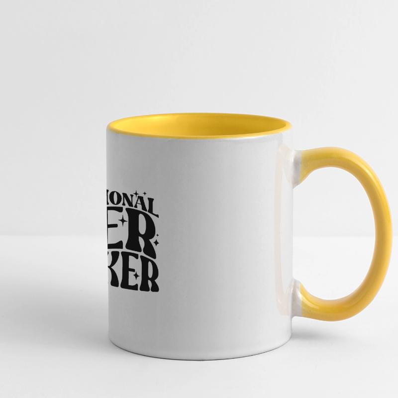 Professional Overthinker Witty Typography Humor Panoramic Mug