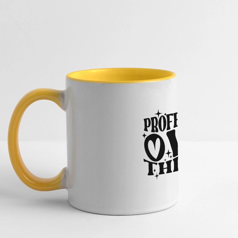 Professional Overthinker Witty Typography Humor Panoramic Mug