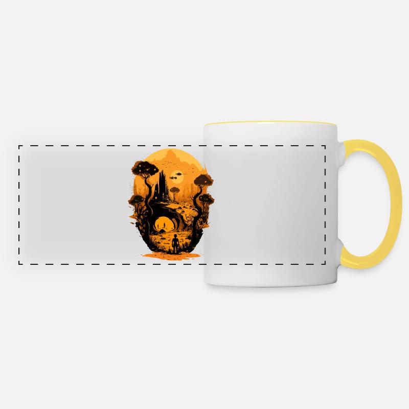 Yellow World - Panoramic Mug - white/yellow