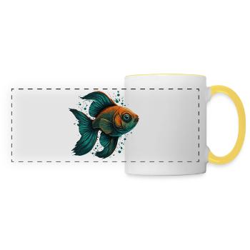 Fish Eye - Panoramic Mug - white/yellow - Front