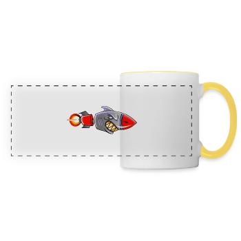 Shark Rocket - Panoramic Mug - white/yellow - Front