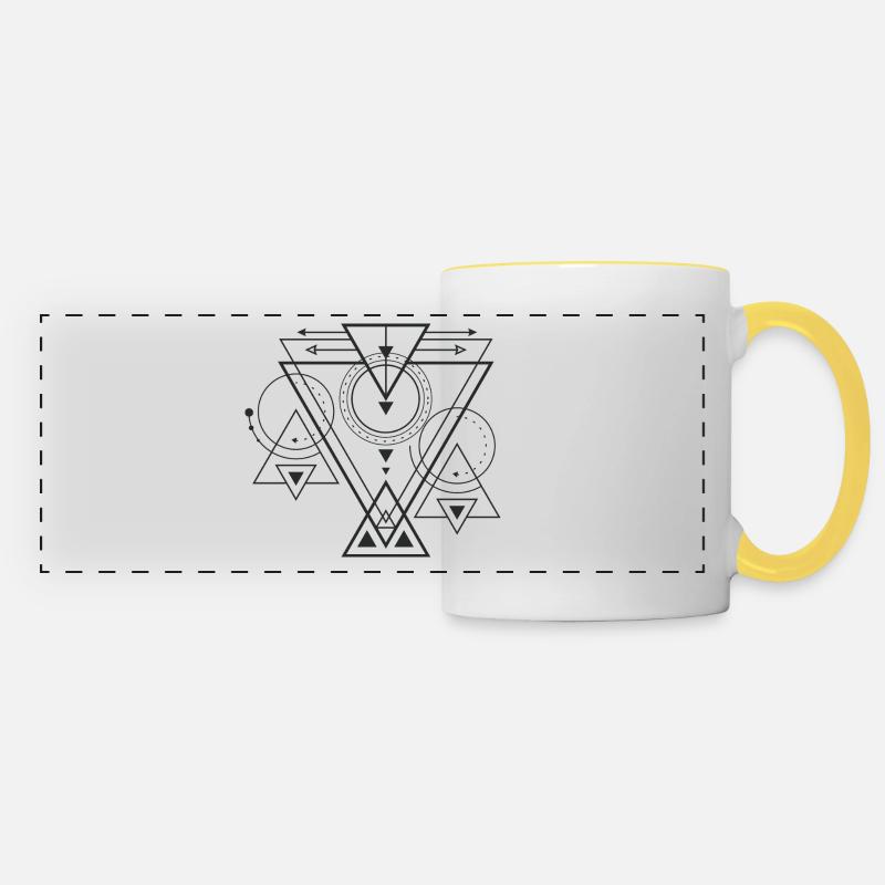 Geometry - Panoramic Mug - white/yellow