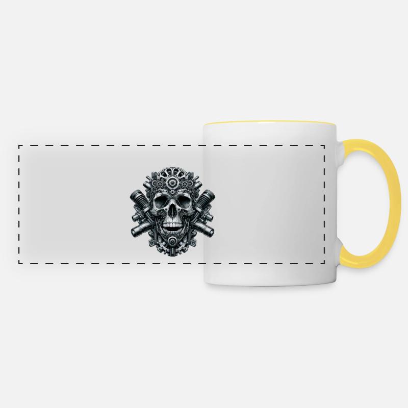 Vollgas - Full Throttle - Panoramic Mug - white/yellow