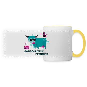 Absolutely Feminist (div) - Panoramatasse - Weiß/Gelb - Vorne
