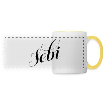 Sebi - Panoramic Mug - white/yellow - Front