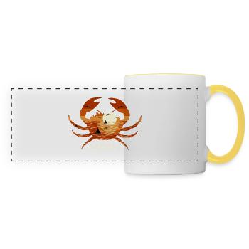 Moin North German Crab - Panoramic Mug - white/yellow - Front