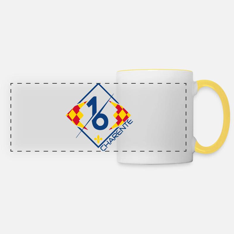 16 Charente - Panoramic Mug - white/yellow