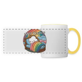 Miss Dreamer Design Kind Träumer und Schlaf - Panoramatasse - Weiß/Gelb - Vorne