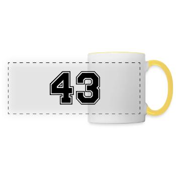 43 - Panoramic Mug - white/yellow - Front