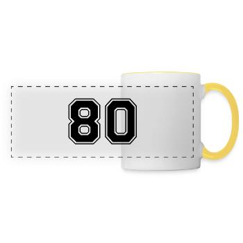80 - Panoramic Mug - white/yellow - Front