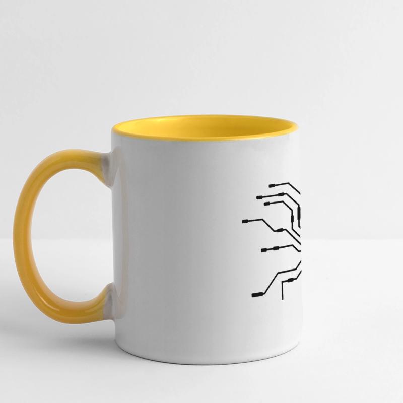 design pc wires processor cpu wire wiring Panoramic Mug