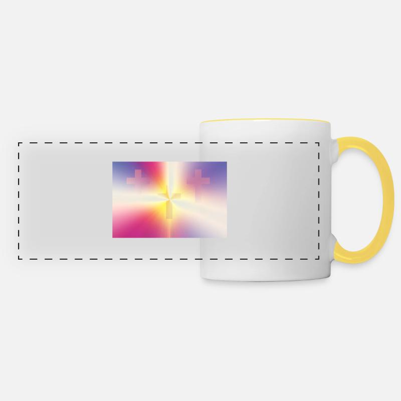 Resplendent light - Panoramic Mug - white/yellow