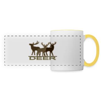 Deer - Panoramic Mug - white/yellow - Front