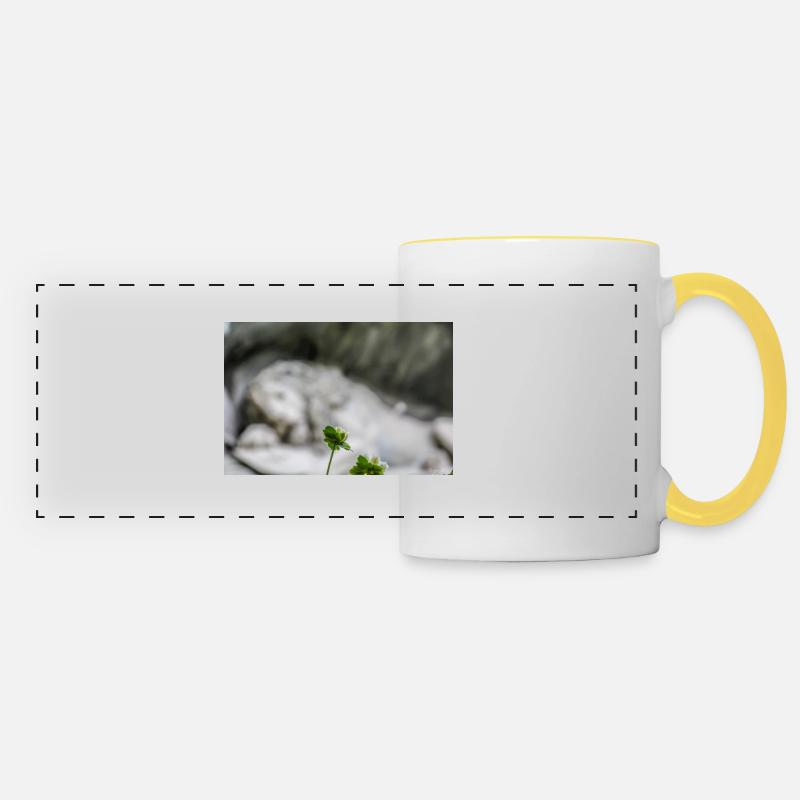 Lion Monument - Panoramic Mug - white/yellow