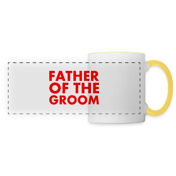 Father of the groom - Mug panoramique contrasté et blanc - blanc/jaune - Devant