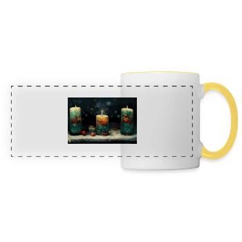 Noël 20 - Mug panoramique contrasté et blanc - blanc/jaune - Devant