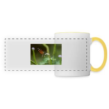 butterfly - Panoramic Mug - white/yellow - Front