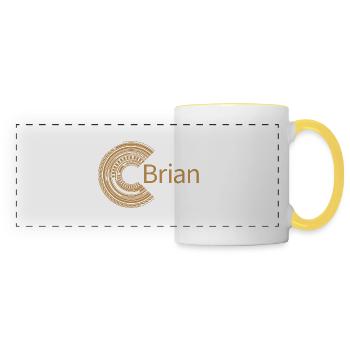 Für Brian - Panoramatasse - Weiß/Gelb - Vorne