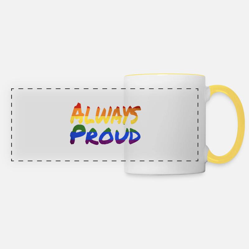 Always Proud - Panoramic Mug - white/yellow