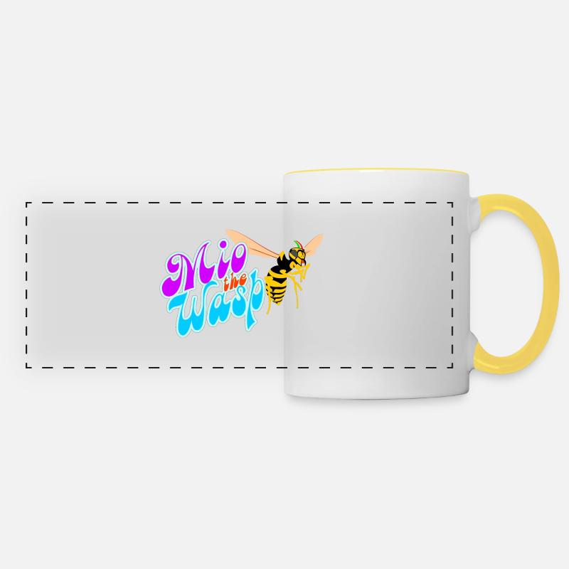 Mio the Wasp f - Panoramic Mug - white/yellow