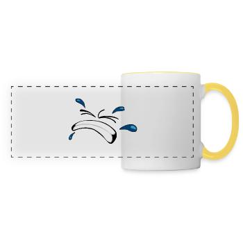 dent soufrance pain hard hard smiley 2103 W - Panoramic Mug - white/yellow - Front