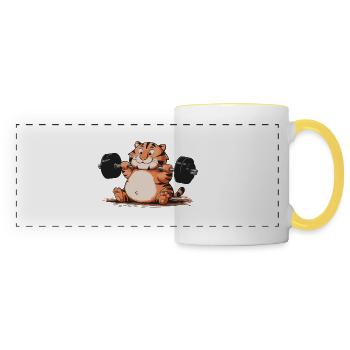 GYMNASE TIGRE - Mug panoramique contrasté et blanc - blanc/jaune - Devant