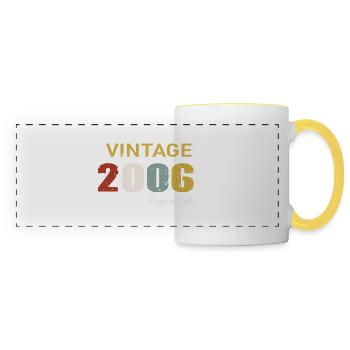 Original parts 2006 - Cadeau d Anniversaire 18 ans - Mug panoramique contrasté et blanc - blanc/jaune - Devant