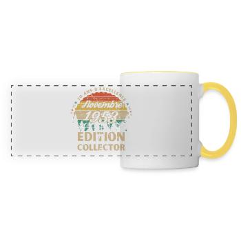 Anniversaire 70ans Novembre 1953 édition collector - Mug panoramique contrasté et blanc - blanc/jaune - Devant