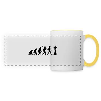 Evolution - Chess - Chess Players - Panoramic Mug - white/yellow - Front