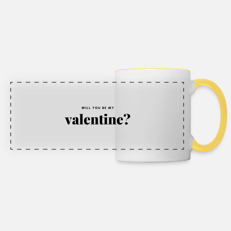 Valentine’s Day - Panoramic Mug - white/yellow